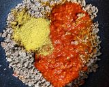 トマトパスタソースの残りでキーマカレー作り方2写真