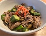 オクラの豚丼作り方3写真