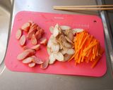 不器用牛蒡と人参とウインナーの炒め作り方1写真