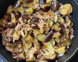 茄子とネギとひき肉のピリ辛にんにく味噌炒め作り方9写真