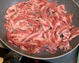 牛バラ薄切りのすき焼き風炒め作り方3写真