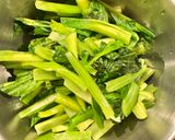 小松菜の柚子胡椒麻婆豆腐作り方1写真