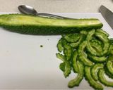 ツナ缶使って簡単味付けゴーヤチャンプルー作り方1写真