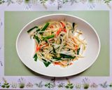 簡単昼食！ニラもやし素麺カレーチャンプル作り方3写真