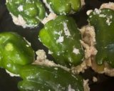 ヘルシー豆腐と鶏ひき肉のピーマンの肉詰め😋作り方6写真