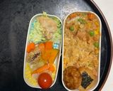 レンジ簡単クリーミー梅ガパオ味炒飯弁当作り方16写真