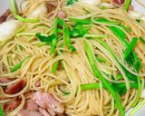 ハムと旬の野菜のぺぺロンチーノ風作り方4写真