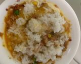 レンジ簡単中華風梅タコライス味炒飯弁当作り方8写真