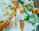 米粉のお好み焼き／野菜だけの野菜玉作り方2写真