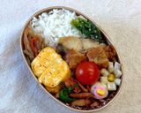 お弁当のご飯の中からこんにちは😊2段ご飯作り方4写真
