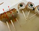 竹輪の梅ねぎ海苔巻き作り方6写真