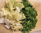超時短★白菜とダイコンの葉の炒め物作り方1写真
