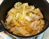 【簡単副菜】柔らか白菜とおあげさんの煮物作り方2写真