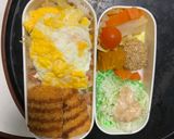 レンジ簡単梅パスタ味オムライス弁当作り方17写真