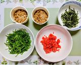 暑い日の夕飯明太子納豆大葉のクリーム素麺作り方2写真