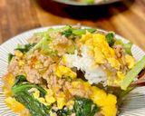 小松菜と卵の中華あんかけ丼作り方4写真
