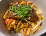さんま蒲焼き缶の卵とじ丼♪作り方4写真