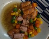 レンジ簡単ビーフストロガノフ味オムライス弁当作り方3写真