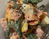 インゲンと人参のツナマヨ卵和え☆作り方8写真