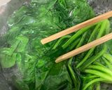 ほうれん草トッピング作り方1写真