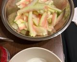 超〜簡単スイカの甘皮　四川風豆板醤和え💕作り方2写真
