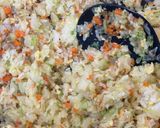 #キャベツとニンニク醤油の彩り炒飯作り方6写真