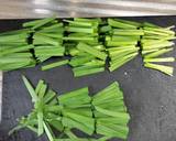 ニラ大量消費、ニラのごまポン酢和え作り方1写真