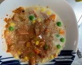 レンジ簡単洋風キムチチリ味オムライス弁当作り方5写真