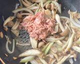 ツナときのこのニンニクパスタ作り方4写真
