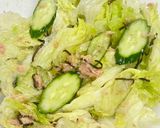 塩昆布とツナの無限レタスきゅうりサラダ🥗作り方4写真