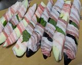 今夜の夕飯ナスと大葉の豚バラ巻き作り方4写真