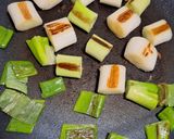 鶏皮で、ねぎま。作り方4写真