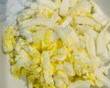 白菜のかきたま汁☆作り方1写真