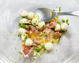 95℃「出汁しょうゆ」トマト冷製パスタ作り方26写真