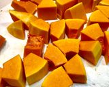 レンジでバターナッツかぼちゃのいとこ煮作り方1写真