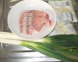 肉うどん♪簡単豚肉長ねぎ作り方1写真