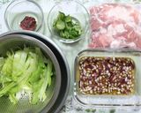 簡単昼食！胡瓜レタス梅冷しゃぶ豚丼サラダ作り方1写真