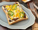 冷凍トースト・和風サバ味噌ピザ作り方5写真