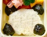 お弁当おにぎり☆パンダさん弁当作り方3写真
