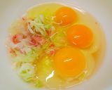 残ったサラダで卵焼き🤣作り方1写真