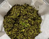 大量のシソの実、甘味噌炒め作り方3写真
