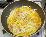 お好み焼きみたいなもやしのとんぺい焼き作り方3写真