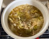 鍋に入れたらあとは放置！白菜スープ作り方4写真