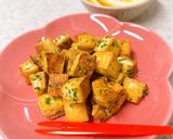 海苔塩味♪豆腐のカリカリ焼き作り方5写真