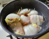 秋の夕飯!豚ひき肉と白菜だけでロール白菜作り方7写真