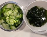 きゅうりとわかめのポン酢和え作り方1写真
